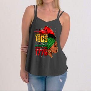 Juneteenth Is My Independence Day Wo Black Pride Women's Strappy Tank