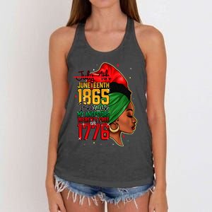 Juneteenth Is My Independence Day Wo Black Pride Women's Knotted Racerback Tank