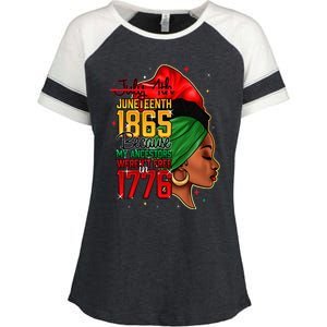 Juneteenth Is My Independence Day Wo Black Pride Enza Ladies Jersey Colorblock Tee