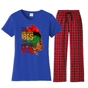 Juneteenth Is My Independence Day Wo Black Pride Women's Flannel Pajama Set