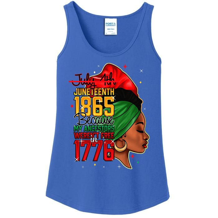 Juneteenth Is My Independence Day Wo Black Pride Ladies Essential Tank