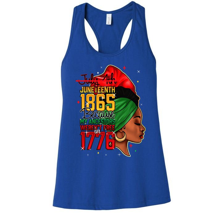 Juneteenth Is My Independence Day Wo Black Pride Women's Racerback Tank