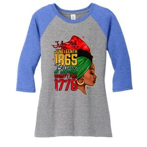 Juneteenth Is My Independence Day Wo Black Pride Women's Tri-Blend 3/4-Sleeve Raglan Shirt