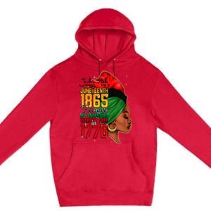 Juneteenth Is My Independence Day Wo Black Pride Premium Pullover Hoodie