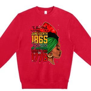 Juneteenth Is My Independence Day Wo Black Pride Premium Crewneck Sweatshirt