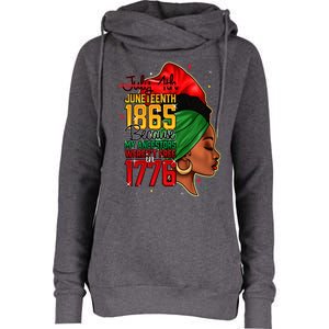 Juneteenth Is My Independence Day Wo Black Pride Womens Funnel Neck Pullover Hood