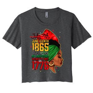 Juneteenth Is My Independence Day Wo Black Pride Women's Crop Top Tee