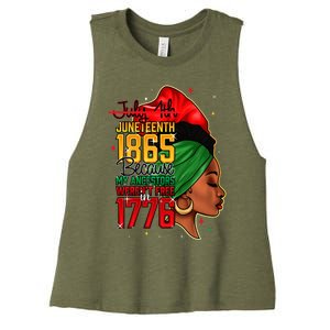 Juneteenth Is My Independence Day Wo Black Pride Women's Racerback Cropped Tank