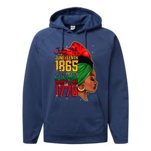 Juneteenth Is My Independence Day Wo Black Pride Performance Fleece Hoodie