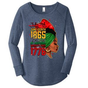 Juneteenth Is My Independence Day Wo Black Pride Women's Perfect Tri Tunic Long Sleeve Shirt