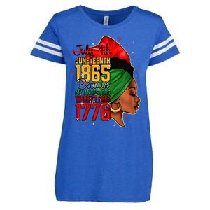 Juneteenth Is My Independence Day Wo Black Pride Enza Ladies Jersey Football T-Shirt