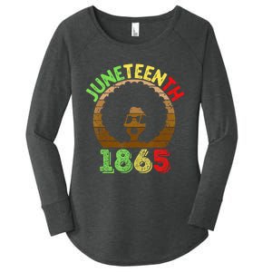 Juneteenth Is My Independence Day Black  Black Pride Women's Perfect Tri Tunic Long Sleeve Shirt