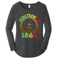 Juneteenth Is My Independence Day Black  Black Pride Women's Perfect Tri Tunic Long Sleeve Shirt