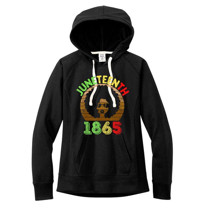 Juneteenth Is My Independence Day Black  Black Pride Women's Fleece Hoodie