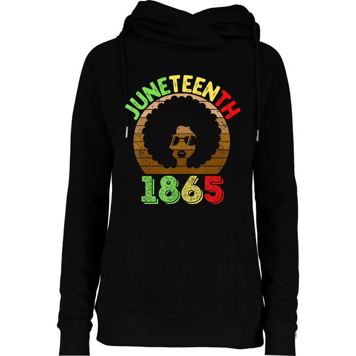 Juneteenth Is My Independence Day Black  Black Pride Womens Funnel Neck Pullover Hood