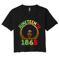 Juneteenth Is My Independence Day Black  Black Pride Women's Crop Top Tee