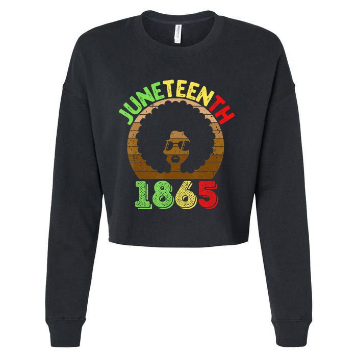 Juneteenth Is My Independence Day Black  Black Pride Cropped Pullover Crew