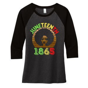 Juneteenth Is My Independence Day Black  Black Pride Women's Tri-Blend 3/4-Sleeve Raglan Shirt