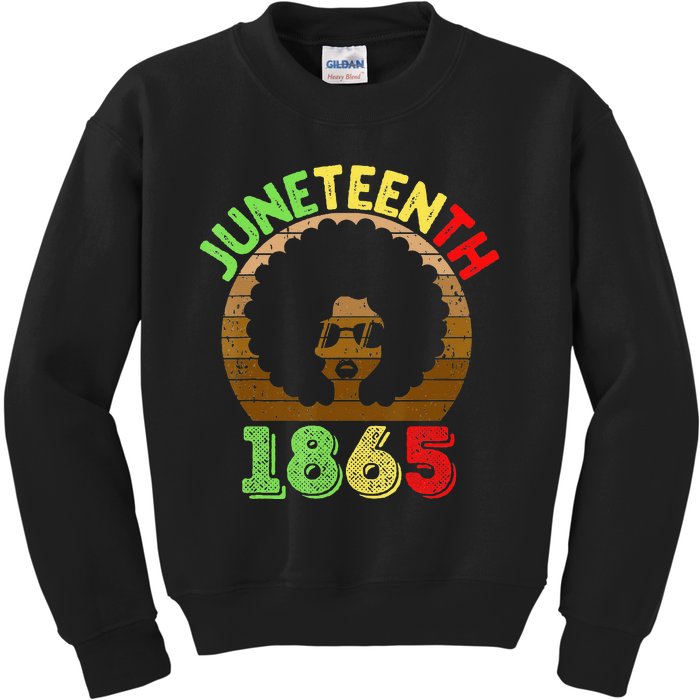 Juneteenth Is My Independence Day Black  Black Pride Kids Sweatshirt