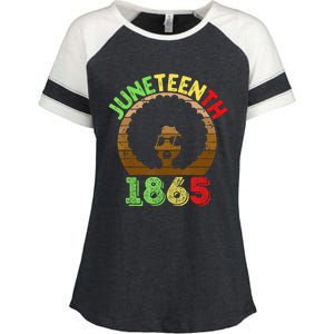 Juneteenth Is My Independence Day Black  Black Pride Enza Ladies Jersey Colorblock Tee