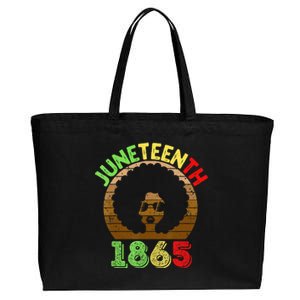 Juneteenth Is My Independence Day Black  Black Pride Cotton Canvas Jumbo Tote