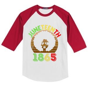 Juneteenth Is My Independence Day Black  Black Pride Kids Colorblock Raglan Jersey