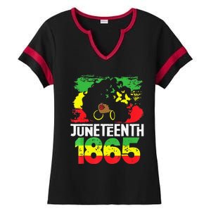 Juneteenth Is My Independence Day Black  Freedom 1865 Ladies Halftime Notch Neck Tee