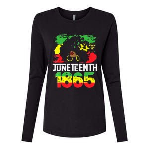 Juneteenth Is My Independence Day Black  Freedom 1865 Womens Cotton Relaxed Long Sleeve T-Shirt