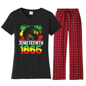 Juneteenth Is My Independence Day Black  Freedom 1865 Women's Flannel Pajama Set