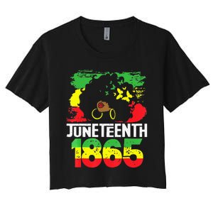 Juneteenth Is My Independence Day Black  Freedom 1865 Women's Crop Top Tee