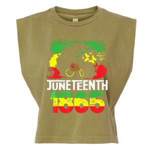 Juneteenth Is My Independence Day Black  Freedom 1865 Garment-Dyed Women's Muscle Tee