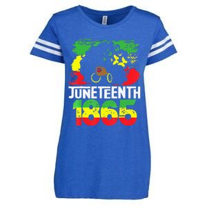 Juneteenth Is My Independence Day Black  Freedom 1865 Enza Ladies Jersey Football T-Shirt