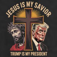 Jesus Is My Savior Trump Is My President Biblical Cool Comfort Performance Bucket Hat