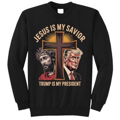 Jesus Is My Savior Trump Is My President Biblical Sweatshirt