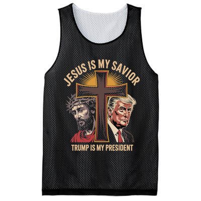 Jesus Is My Savior Trump Is My President Biblical Mesh Reversible Basketball Jersey Tank