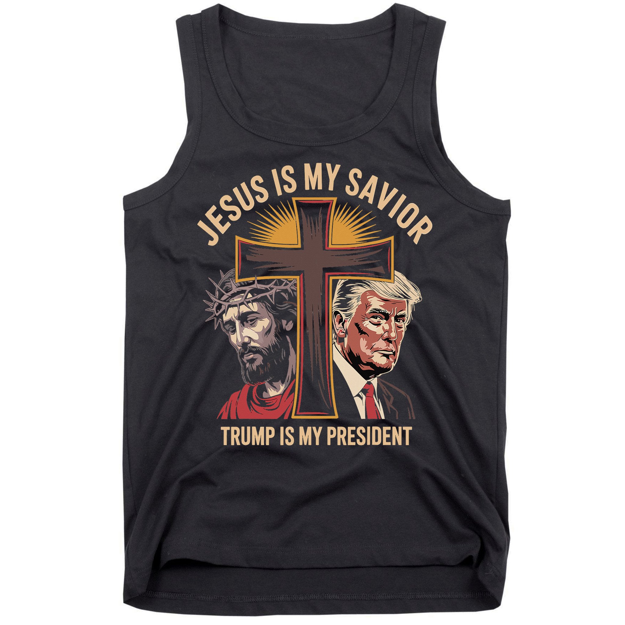 Jesus Is My Savior Trump Is My President Biblical Tank Top