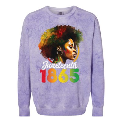 Juneteenth Is My Independence Day Shirt Wo Black Pride Colorblast Crewneck Sweatshirt