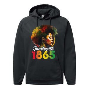 Juneteenth Is My Independence Day Shirt Wo Black Pride Performance Fleece Hoodie