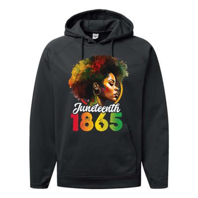 Juneteenth Is My Independence Day Shirt Wo Black Pride Performance Fleece Hoodie