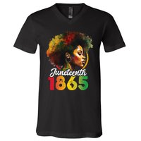 Juneteenth Is My Independence Day Shirt Wo Black Pride V-Neck T-Shirt