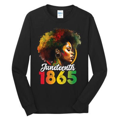 Juneteenth Is My Independence Day Shirt Wo Black Pride Tall Long Sleeve T-Shirt