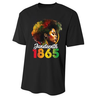 Juneteenth Is My Independence Day Shirt Wo Black Pride Performance Sprint T-Shirt