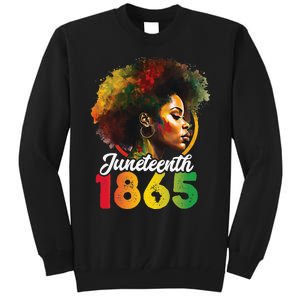 Juneteenth Is My Independence Day Shirt Wo Black Pride Tall Sweatshirt