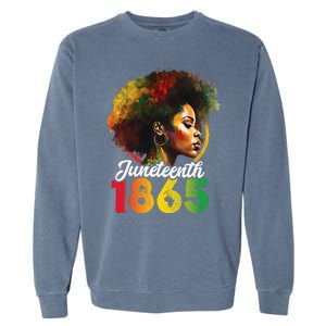 Juneteenth Is My Independence Day Shirt Wo Black Pride Garment-Dyed Sweatshirt