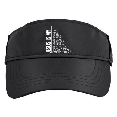 Jesus Is My God King Lord Savior Healer My Everything Adult Drive Performance Visor