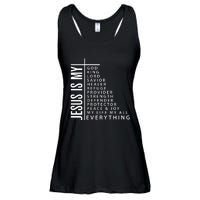 Jesus Is My God King Lord Savior Healer My Everything Ladies Essential Flowy Tank