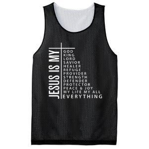 Jesus Is My God King Lord Savior Healer My Everything Mesh Reversible Basketball Jersey Tank