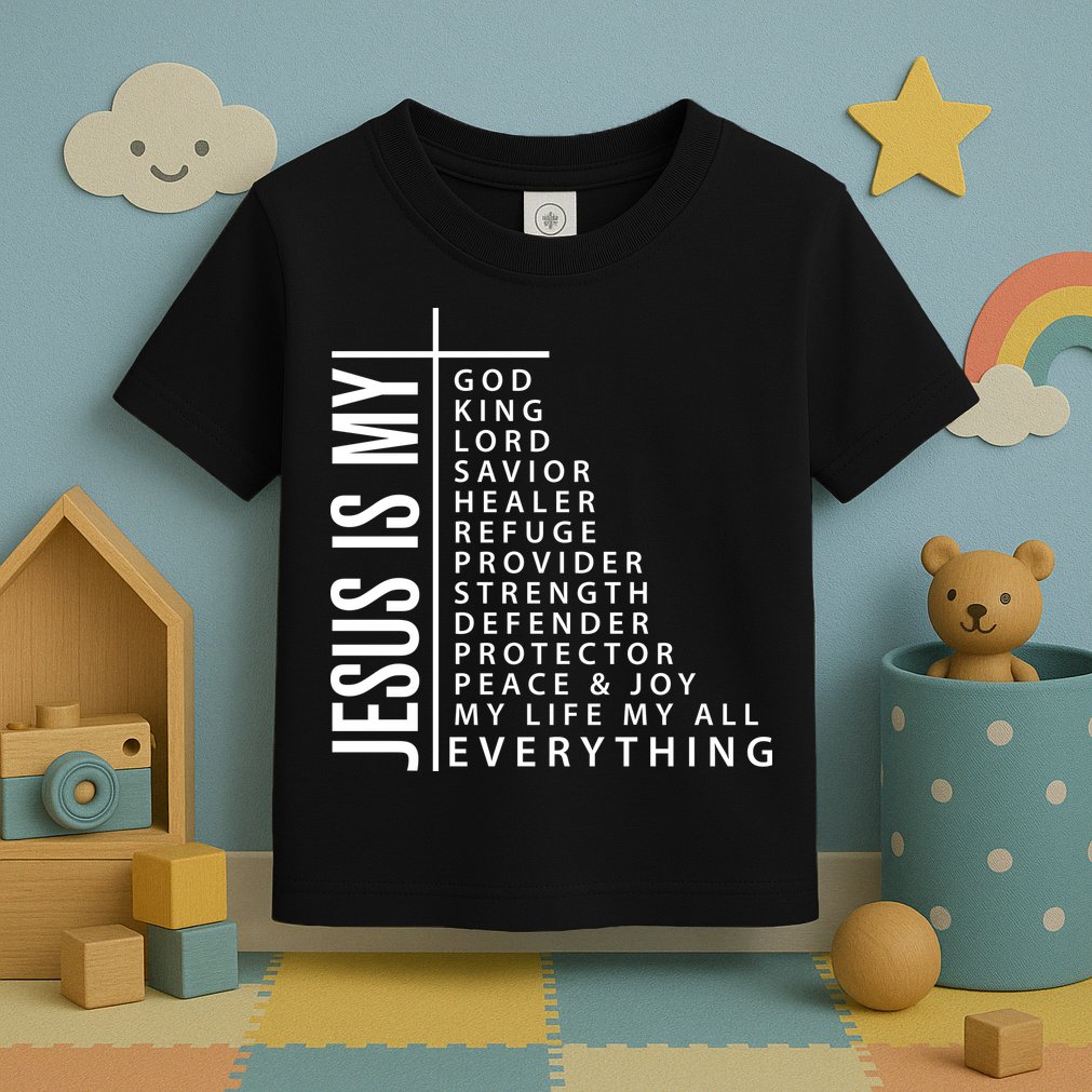 Jesus Is My God King Lord Savior Healer My Everything Toddler T-Shirt