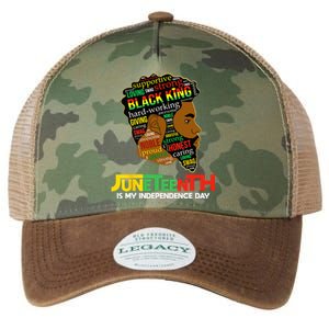 Juneteenth Is My Independence Day Black King Fathers Day Legacy Tie Dye Trucker Hat