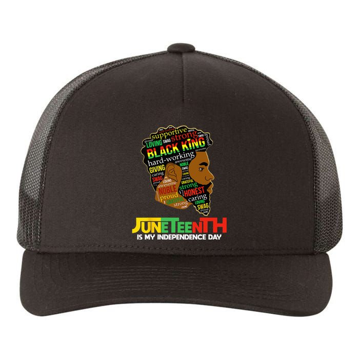 Juneteenth Is My Independence Day Black King Fathers Day Yupoong Adult 5-Panel Trucker Hat